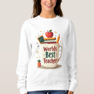 Camiseta Melhor Professor do Mundo Fofo Colorido