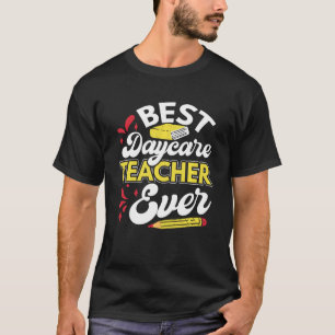 Camiseta Melhor Professora De Daycare Apprec Provedor Engra