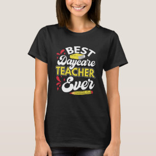 Camiseta Melhor Professora De Daycare Apprec Provedor Engra