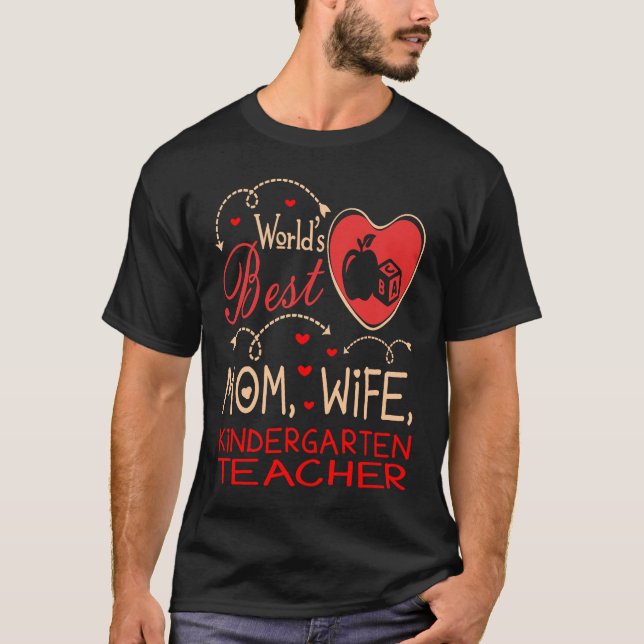 Camiseta Melhor Professora do Jardim de Infância da Mãe (Frente)