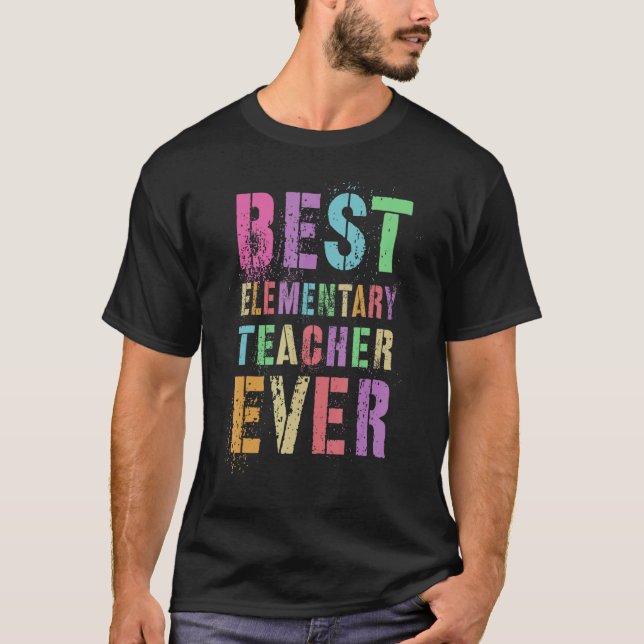 Camiseta Melhor Professora Ensinando Ensino Secundário Grau (Frente)
