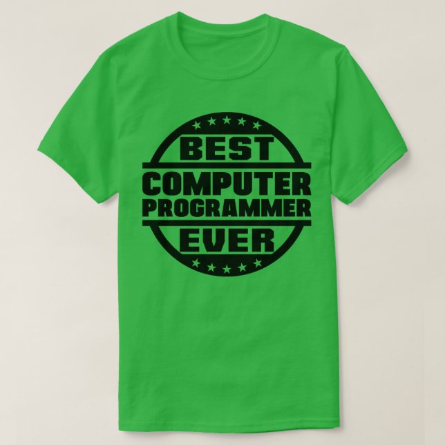 Camiseta Melhor programador de computador de todos os tempo (Frente do Design)