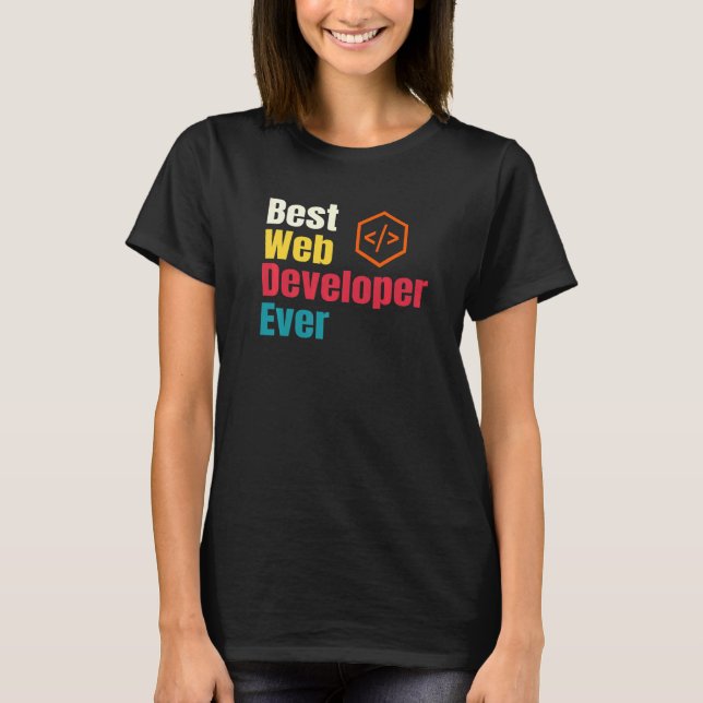 Camiseta Melhor Programador de Web Sites Programador de Web (Frente)