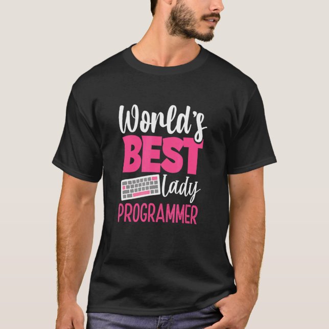 Camiseta Melhor Programadora De Mundiais Que A Ti Tech Gril (Frente)