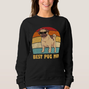 Camiseta Melhor Pug Mãe Pug Vintage Legal Retro Mãe D