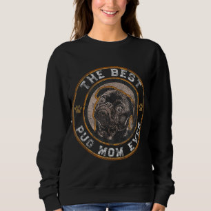 Camiseta Melhor Pug Mamãe Negra Pugs Proprietária Mãe Vinta