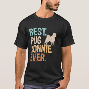 Camiseta Melhor Pug Nonnie Já Avó Amante de Cachorro Divert