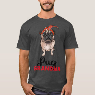 Camiseta Melhor Pug Para As Mulheres Mãe De Bandana Pug