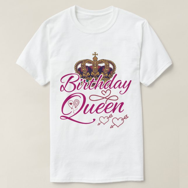 Camiseta Melhor Rainha de Aniversário (Frente do Design)