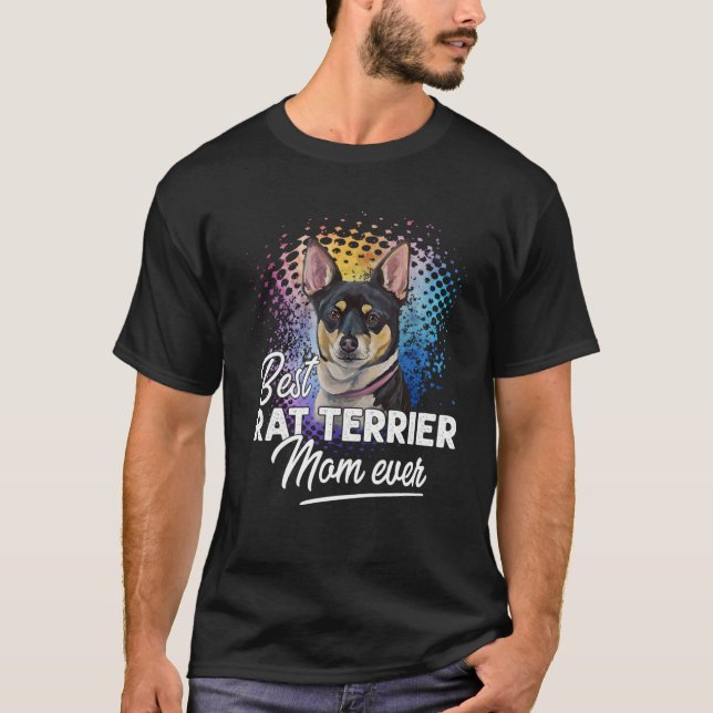 Camiseta Melhor Rato Terrier Mãe Nunca Dia das Mães (Frente)