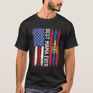 Camiseta Melhor Relatório de Bandeira da Mongólia Dia de as