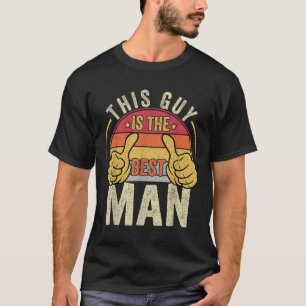 Camiseta Melhor Retro Casamento dos Homens Piadas Noiva Des