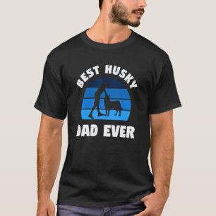 Camiseta Melhor Retro Papai Husky de Todos os Tempos Huskie