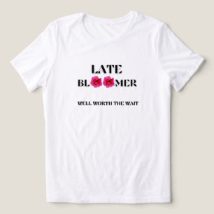 CAMISETA MELHOR ROSA FLORAL DE JARDIM TARDIO FEMININO BRANC