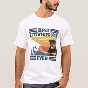 Camiseta Melhor Rottweiler Mãe Cachorro Engraçado Mãe Mães