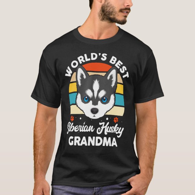 Camiseta Melhor Rouco de Avó Siberiano Husky (Frente)