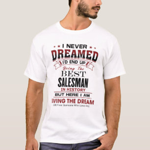 Camiseta Melhor SALESMAN Engraçado Na História Oferta De No