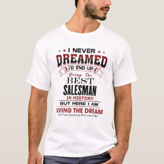 Camiseta Melhor SALESMAN Engraçado Na História Oferta De No