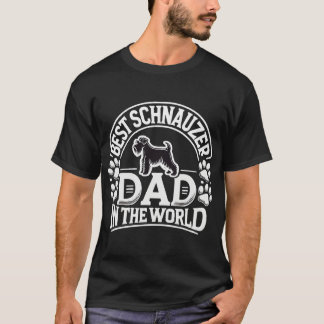 Camiseta Melhor Schnauder - Design de Lover de Cão Negrito