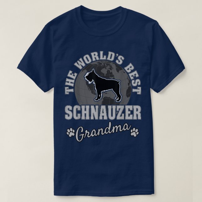 Camiseta Melhor Schnauzer Avó T do Mundo  (Frente do Design)