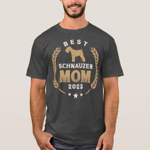 Camiseta Melhor Schnauzer Mãe 2023 Cachorro Esquisito Laure