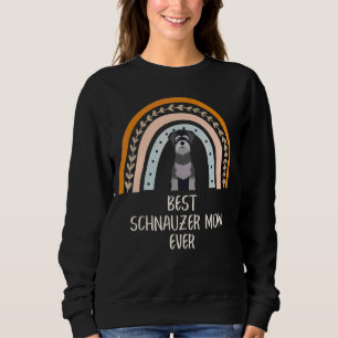 Camiseta Melhor Schnauzer Mãe Nunca Cachorro Boho Arco-Íris