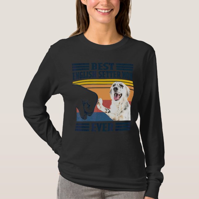 Camiseta Melhor Setadora de Inglês Mamãe Cachorro Mãe Mãe (Frente)
