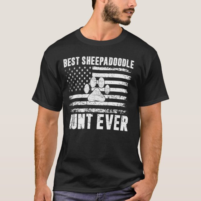 Camiseta Melhor Sheepadoodle Aunt Ever Sheepadoodle (Frente)