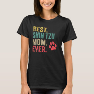 Camiseta Melhor Shih Tzu Mãe Alguma Vez Vintage Mulheres Cã