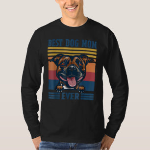 Camiseta Melhor Staffordshire Bull Terrier Mãe Cão Mãe