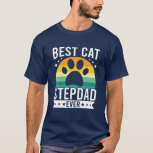 Camiseta Melhor Stepdad De Gato De Gata De Stepdad