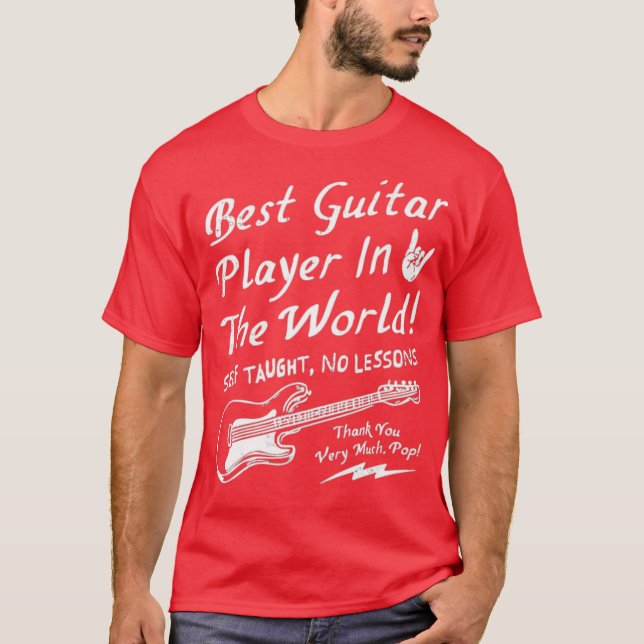 Camiseta Melhor Tambor de Violão no Mundo Textual (Frente)