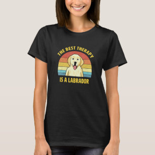 Camiseta Melhor Terapia É Um Design De Cachorrinho Labrador
