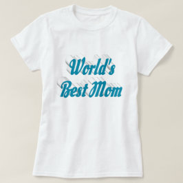 Camiseta Melhor texto azul-mar da mamãe
