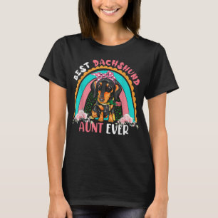 Camiseta Melhor Tia Dachshund Cachorro-Arco Cachorro Cachor