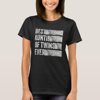 Camiseta Melhor Tia De Gêmeos Engraçado De Anunciação De Gr