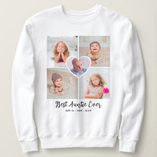 Camiseta "Melhor Tia de Todos os Tempos" Colagem de Fotos P