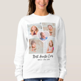 Camiseta "Melhor Tia de Todos os Tempos" Colagem de Fotos P