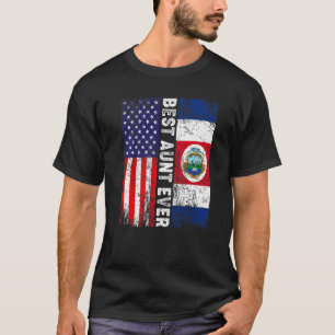 Camiseta Melhor Tia Dia de as mães Costa Rica Bandeira dos