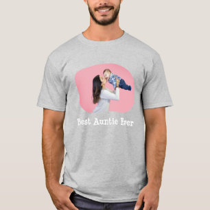 Camiseta Melhor tia Ever BAE carregar sua foto horizontal