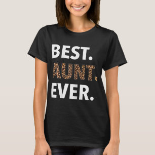 Camiseta Melhor Tia Ever Leopard Imprima Tia da Mãe Engraça