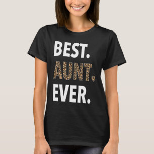Camiseta Melhor Tia Ever Leopardo Imprimir Dia de as mães