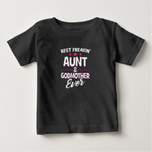 Camiseta Melhor Tia Freakin E Madrinha De Sempre