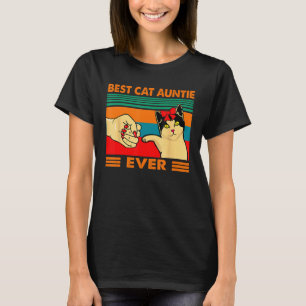 Camiseta Melhor Tia Gato Alguma Vez Mulheres Vintage Ajusta