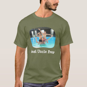 Camiseta Melhor Tio Alguma Vez enviar sua foto horizontal
