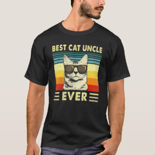 Camiseta Melhor Tio de Gato de Todos os Tempos Vintage Retr
