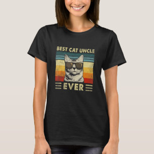 Camiseta Melhor Tio de Gato de Todos os Tempos Vintage Retr