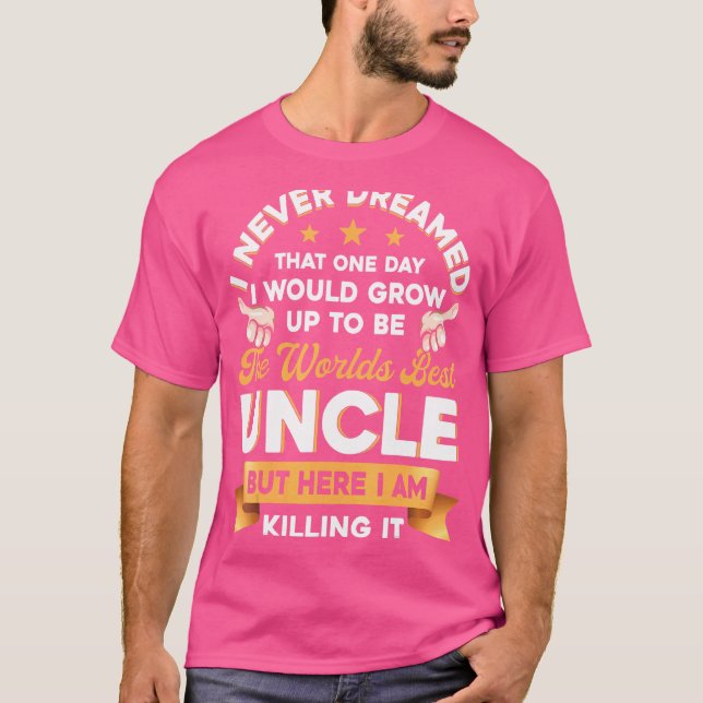 Camiseta Melhor Tio do Mundo para Tio Irmão (Frente)