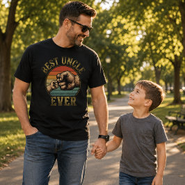 Camiseta Melhor Tio do Mundo Toque de Punho Retro Vintage