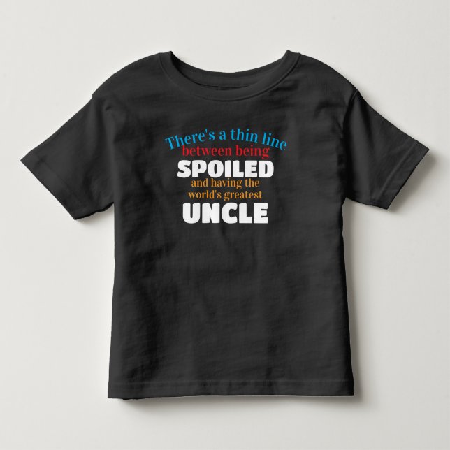 Camiseta melhor tio do mundo vs bebê mimado (Frente)